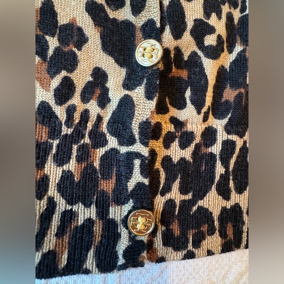 Tory Burch Wool Leopard Print Cardigan (Women’s M) - Picture 4 of 8
